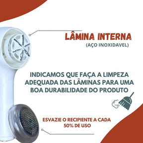 Removedor de Pelos e Fiapos Elétrico Larvielle - ORIGINAL