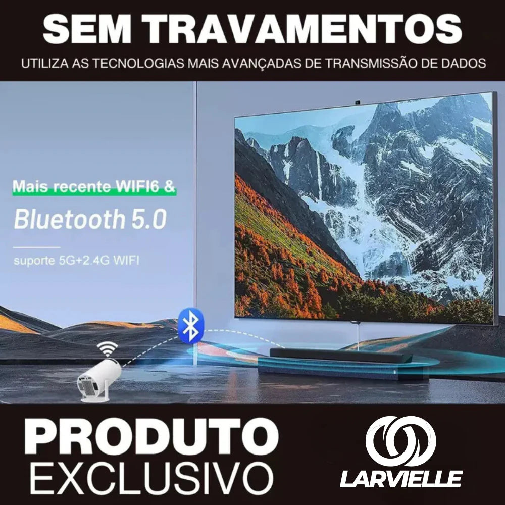 Projetor Portátil 4K Larvielle - ORIGINAL